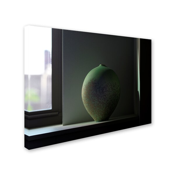 Geoffrey Ansel Agrons 'Green Oviform' Canvas Art,24x32